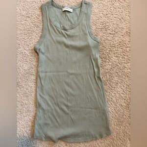 Hello MIZ Olive Ribbed Tank Top (Bump Friendly)